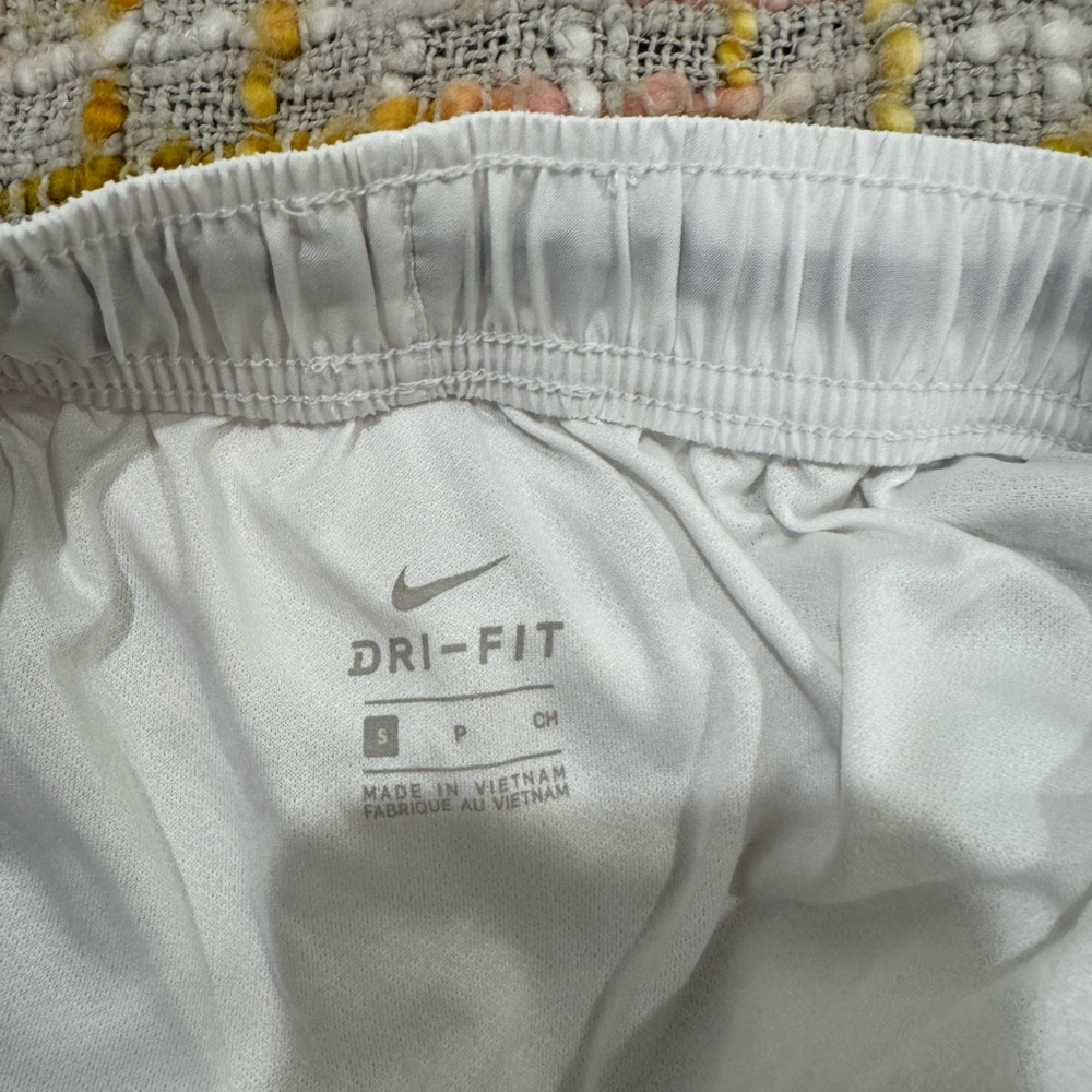 Nike White Athletic Shorts with Black Trim - Picture 4 of 4